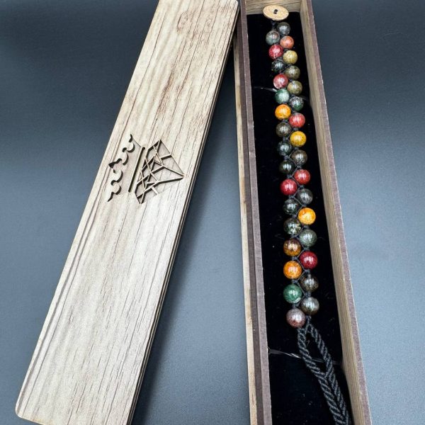 دستبند سنگ کوارتز فانتوم (دُرّ دریایی)